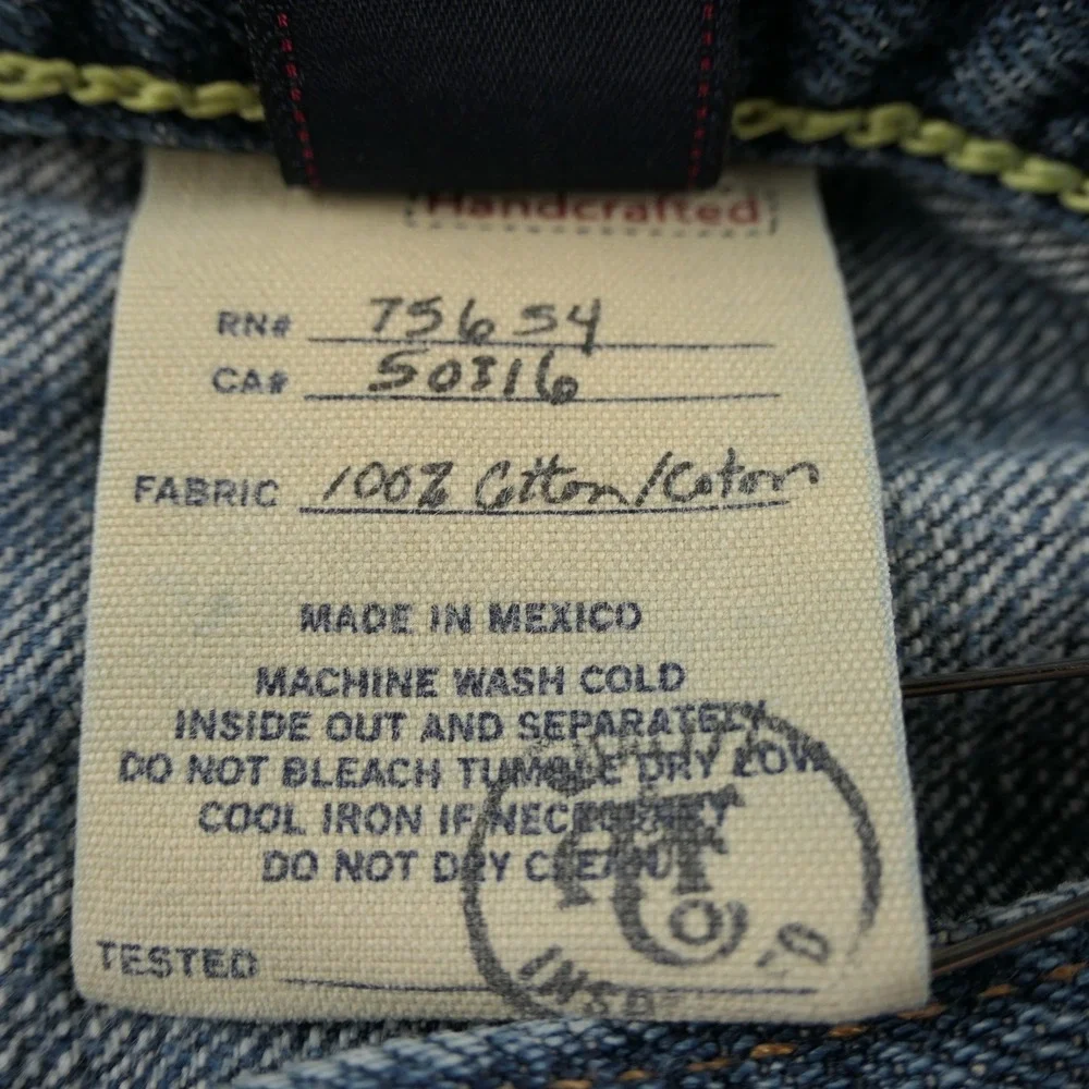 Abercrombie Fitch Mens Jeans 31x32 Blue Bootcut Button Fly Heavy Ounce Vintage